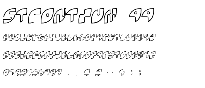 Strontium 99 font